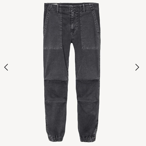 Nili Lotan Cropped French Military Pants Zip Jogger Ankle Carbon 4 - Picture 4 of 14